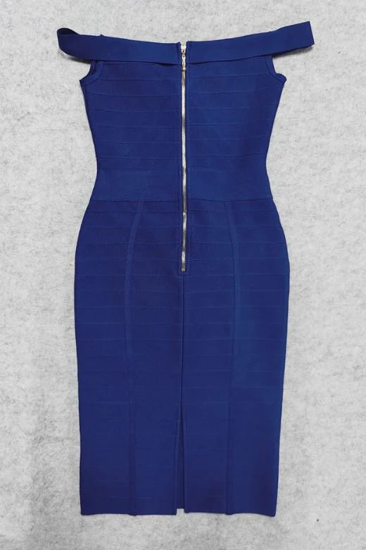 Breanna Bandage Dress Navy Blue