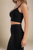 India Bandage Top and Mini Skirt Set Classic Black