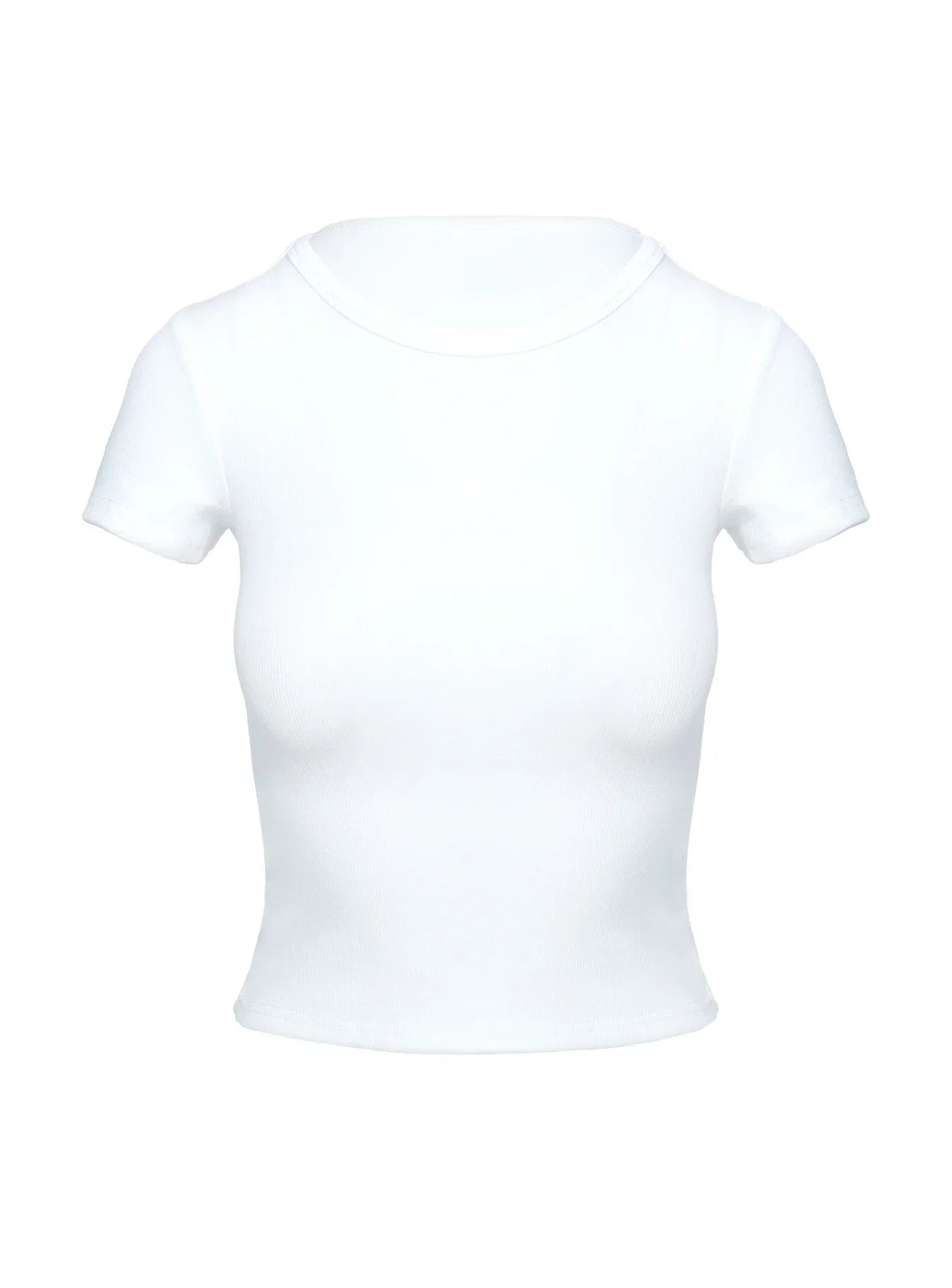 Baseline Scoop Rib Tee White