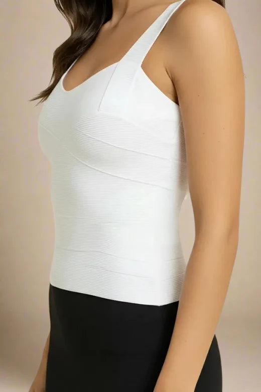 Jay Bandage Top White Pearl