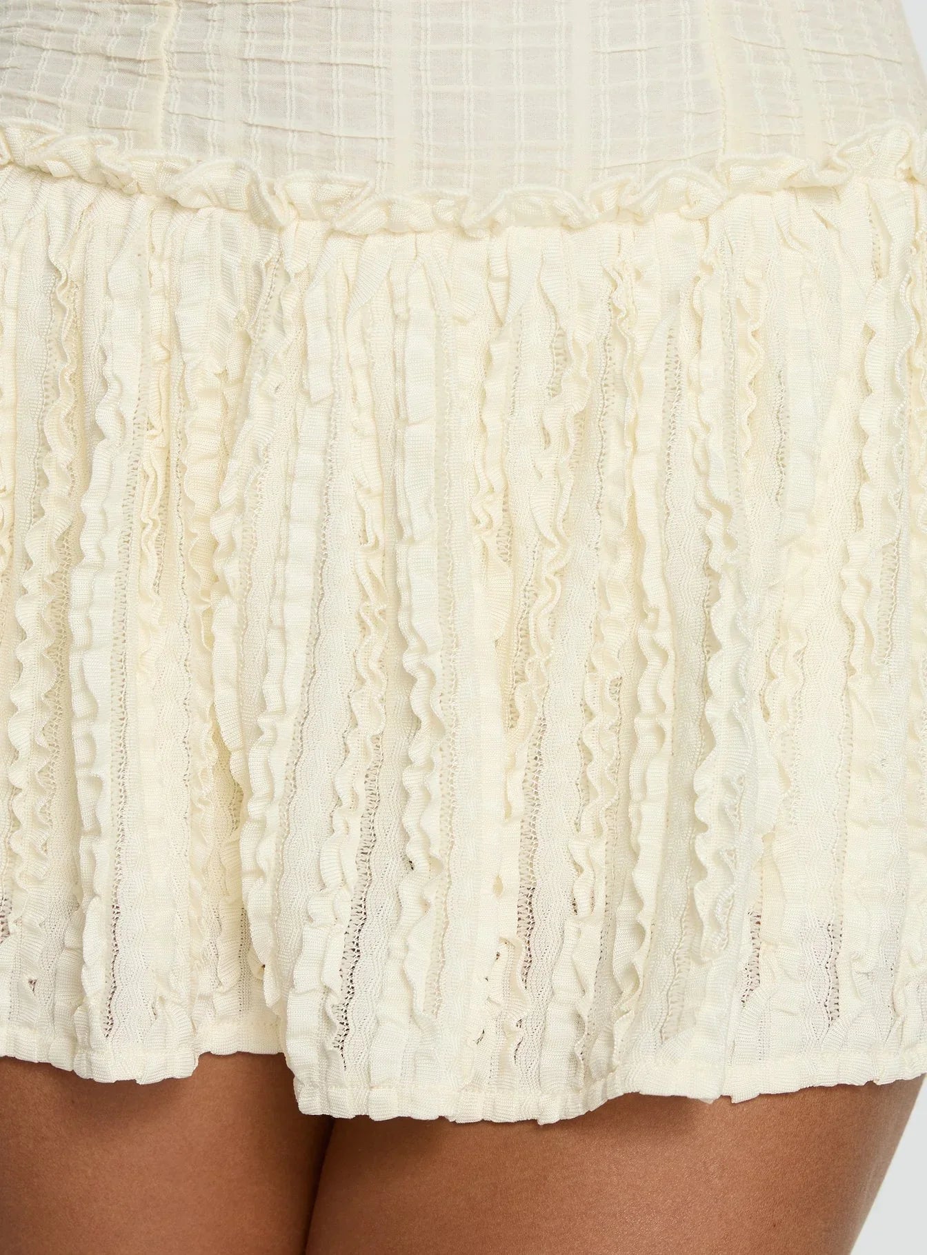 Mixie Halter Playsuit Cream