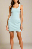 Maria Bandage Mini Dress Baby Blue