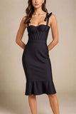 Nora Bandage Midi Dress Classic Black