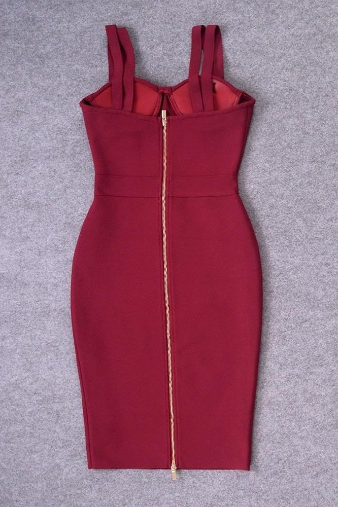 Kate Bandage Dress Red Wine