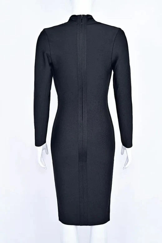 Blaire Long Sleeve Bandage Dress Classic Black