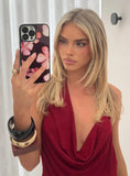 Just For Fun iPhone Case Burgundy Floral