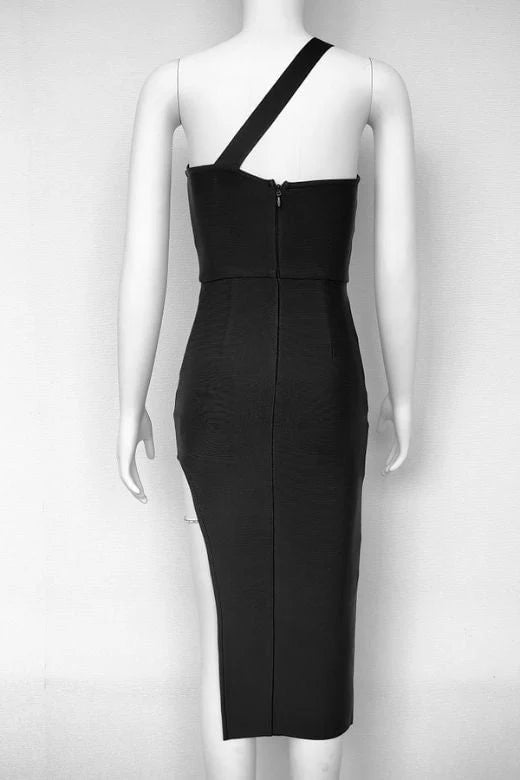 Mia Bodycon Midi Dress Classic Black