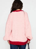 Lester Knit Cardigan Pink Red