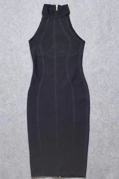 Lea Bandage Midi Dress Classic Black Sale