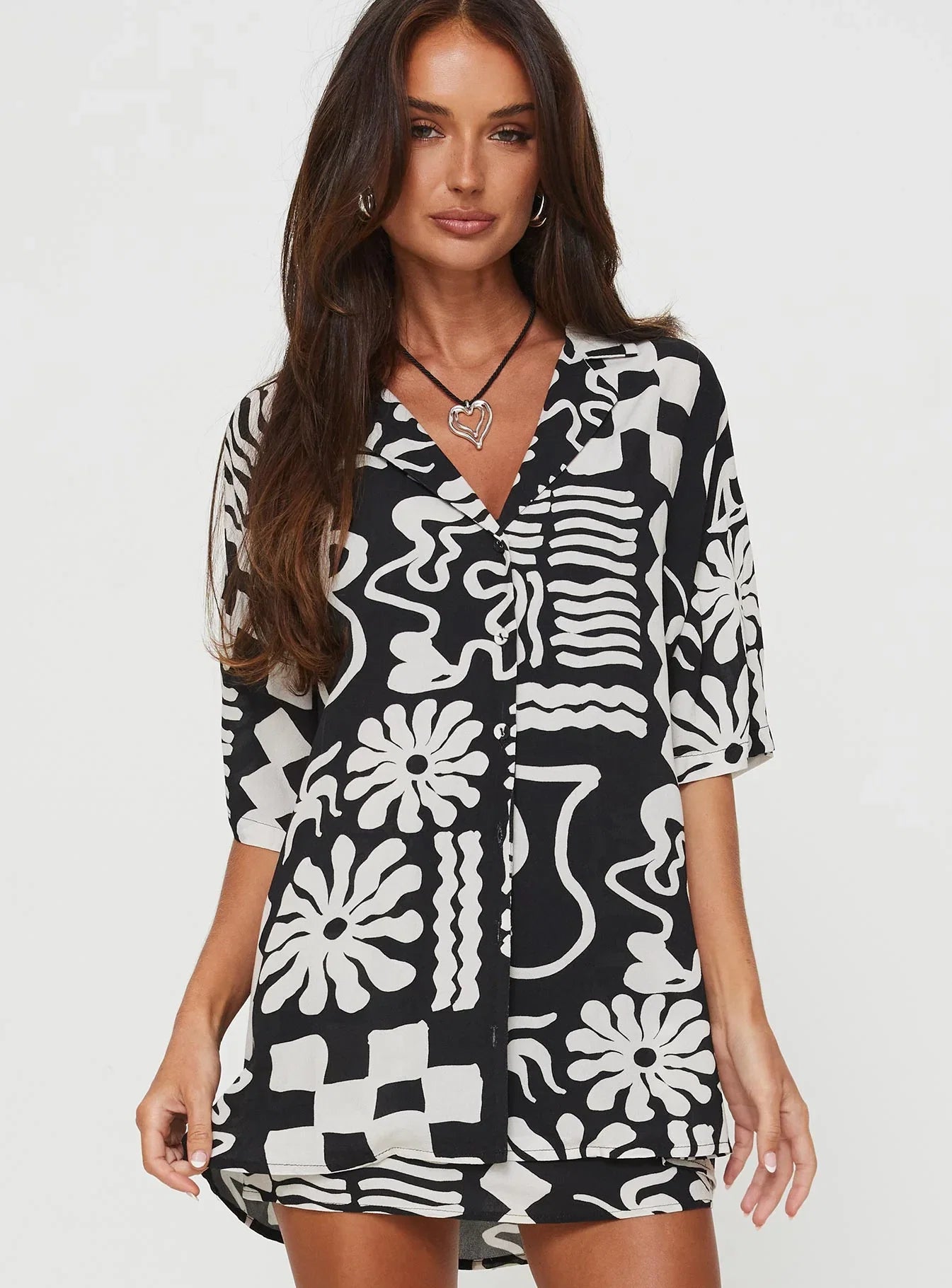 Caraliia Shirt Black Cream
