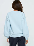 Ranee Graphic Knit Sweater Blue