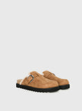 Raxton Faux Suede Clogs Brown
