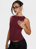 Running Wild Top Burgundy Stripe