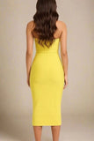 Aaliyah Bandage Midi Dress Sun Yellow Sale