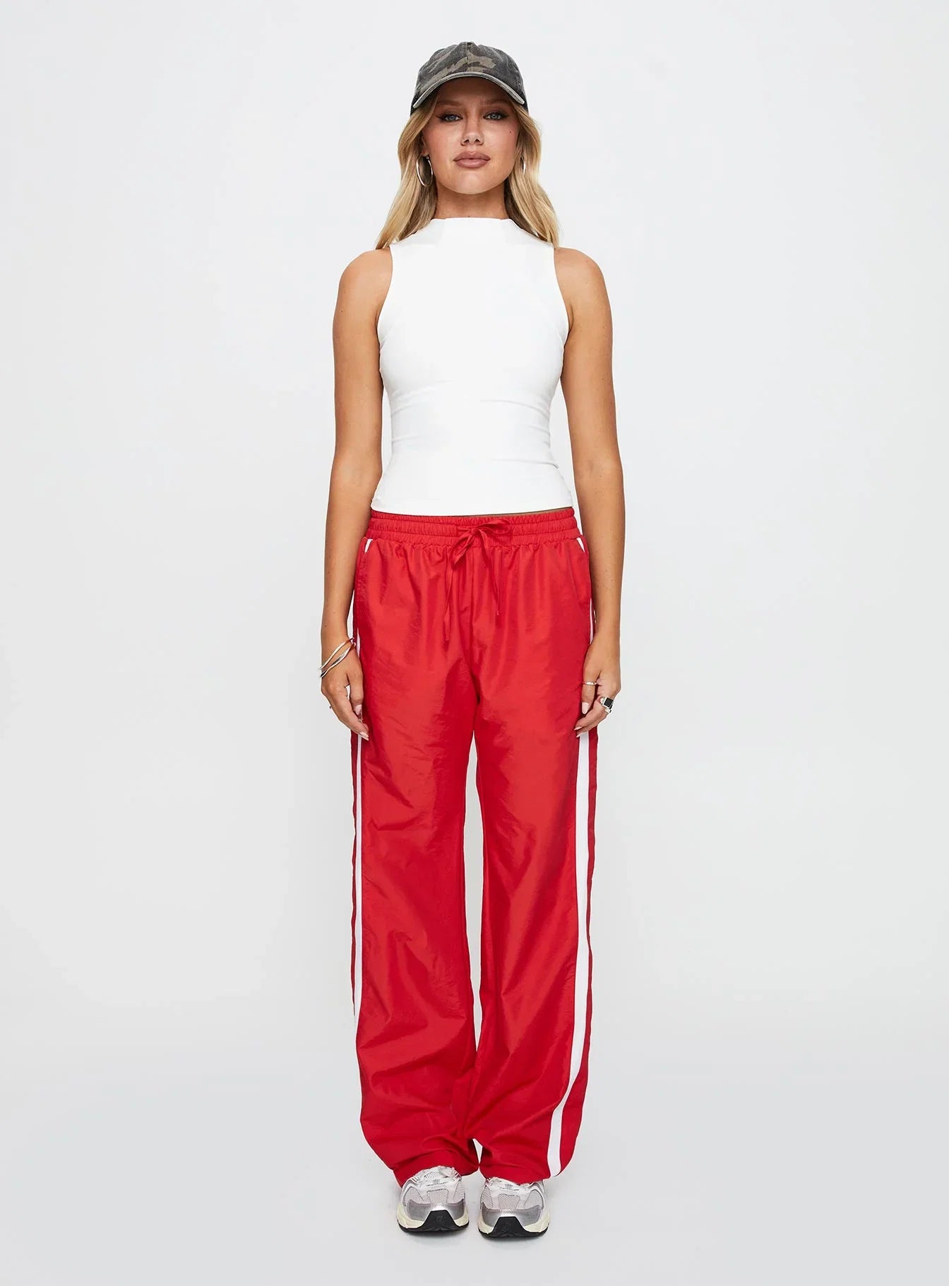 Keli Track Pants Red White