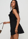 Oliveah Frill Mini Dress Black Petite