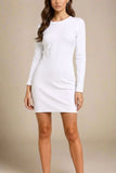 Pamela Long Sleeve Bandage Mini Dress White Pearl Sale
