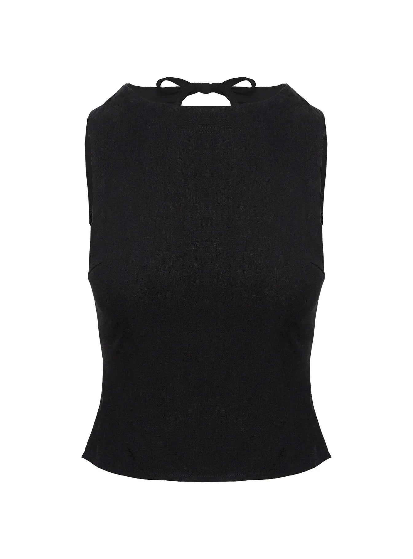 Penelopie Backless Top Black