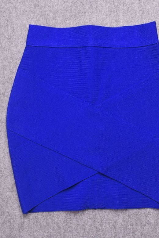 Jay High Waist Bandage Mini Skirt Royal Blue