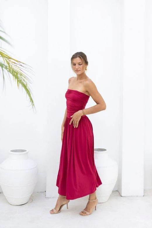 North Bodycon Wrap Midi Dress Beige Sale