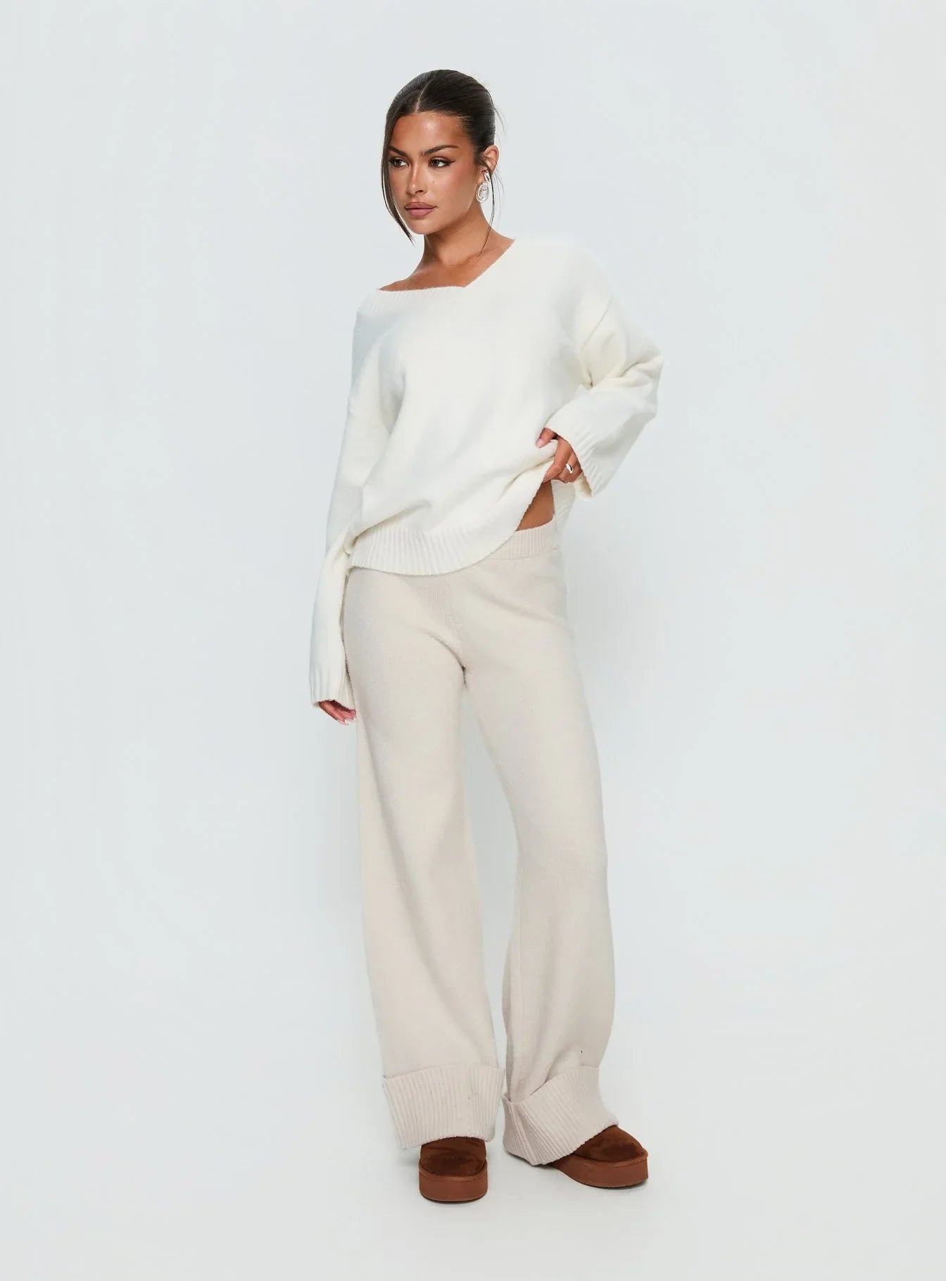 Shinead Cuffed Pants White