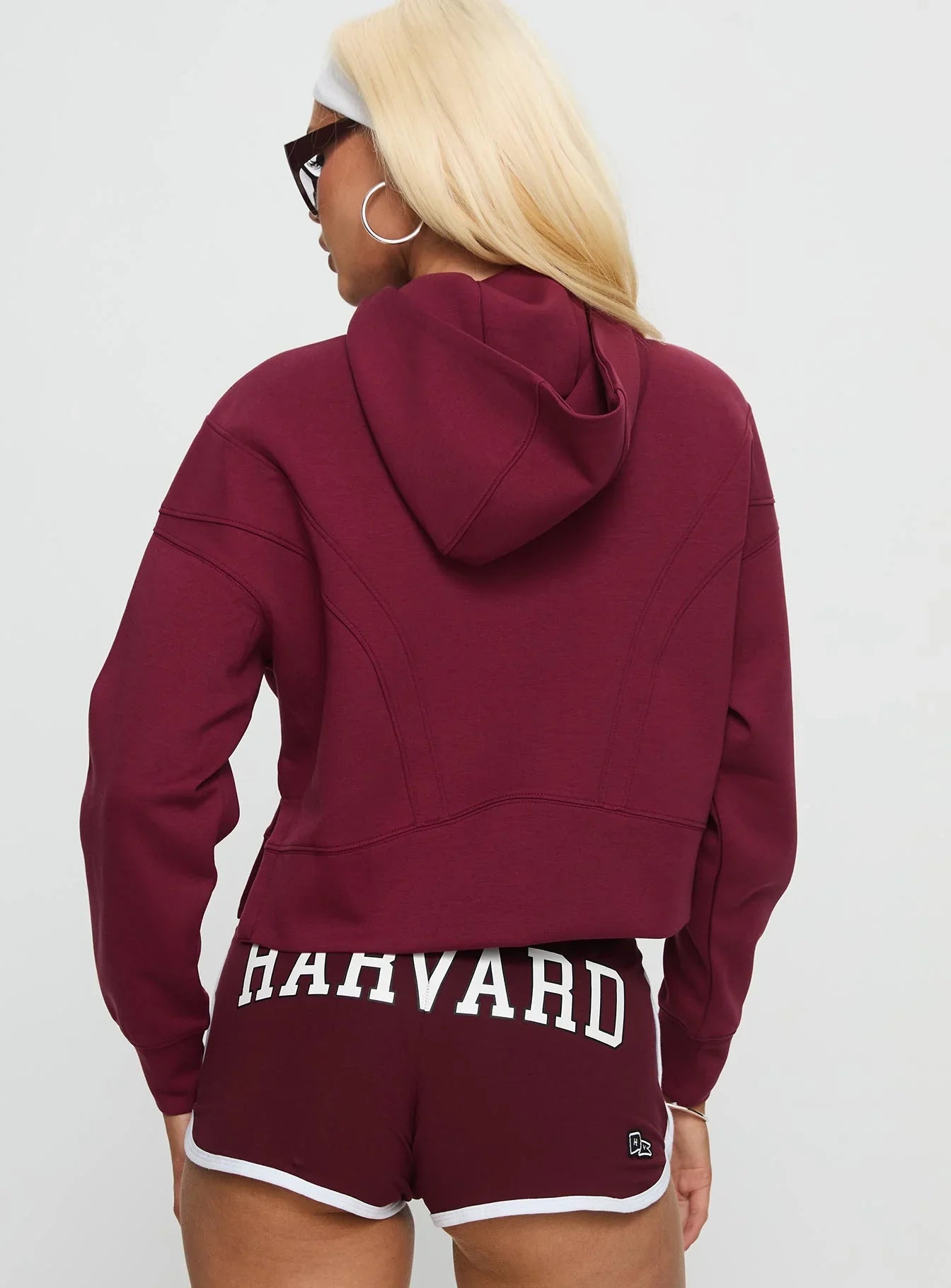 Harvard Buttersport Half zip Hoodie Crimson