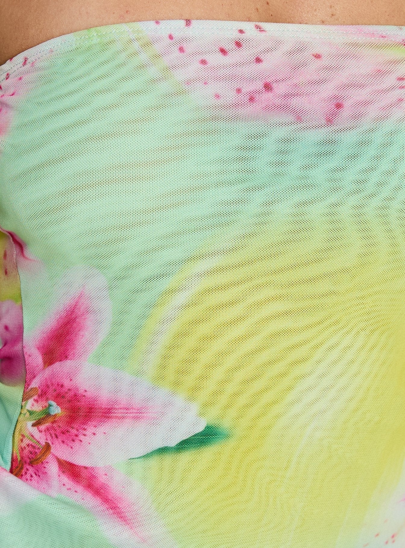 Lorren Strapless Top Multi Floral