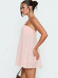 Gypsea Strapless Swing Mini Dress Light Pink