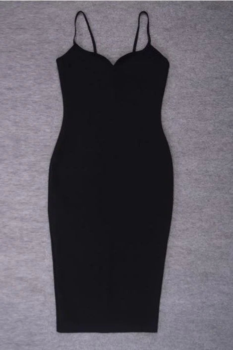 Blanche Bandage Midi Dress Classic Black