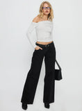 Ellanor Low Rise Straight Leg Jean Washed Black