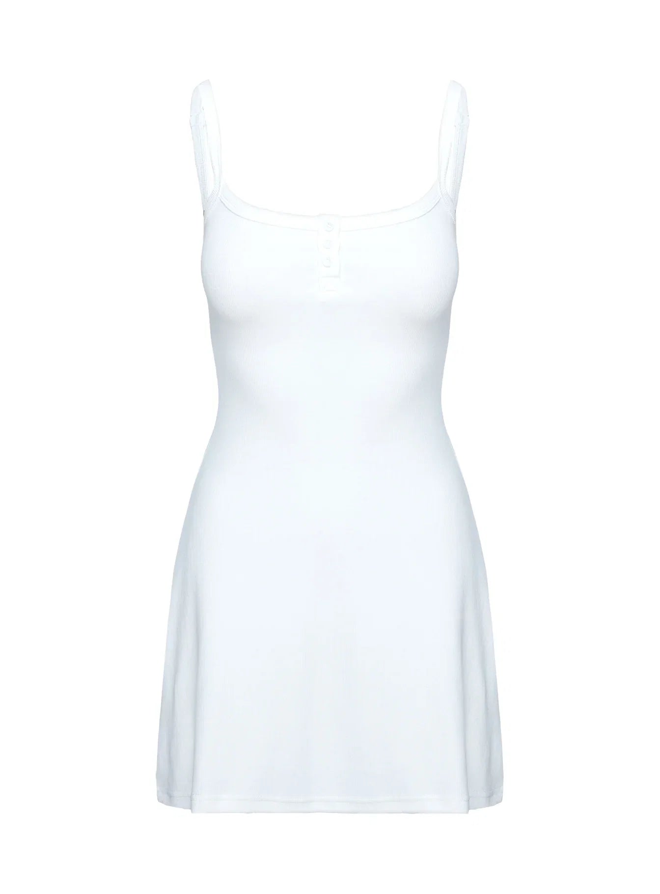 Baseline Rib Mini Dress White