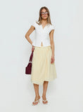 Sunney Wrap Midi Skirt Yellow