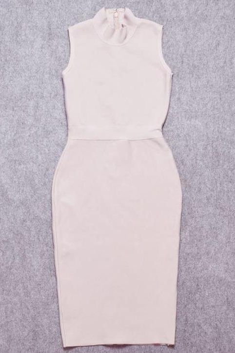 Grace Bandage Midi Dress Cream Sale