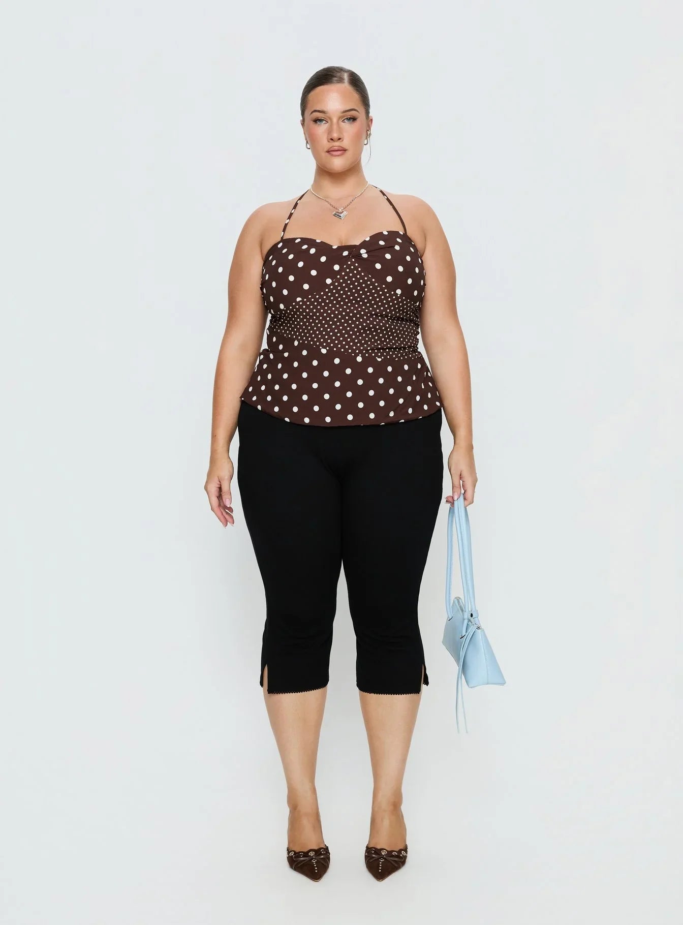 Baseline Rib Capri Pants Black Curve