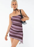Donelli Mini Dress Purple Stripe