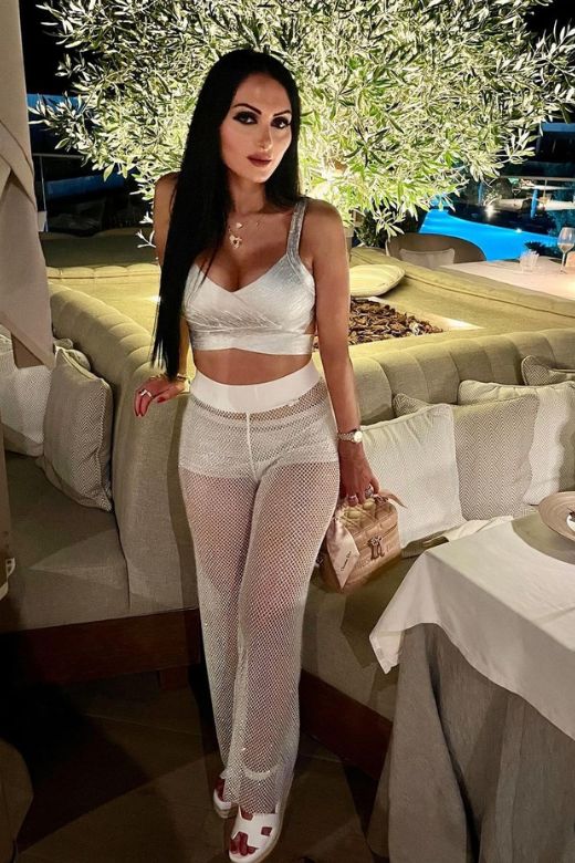 Ang Bandage Leather Crop Top Gold
