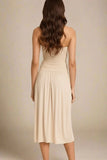North Bodycon Wrap Midi Dress Beige Sale