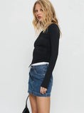 Nickei Denim Mini Skirt Mid Wash Petite