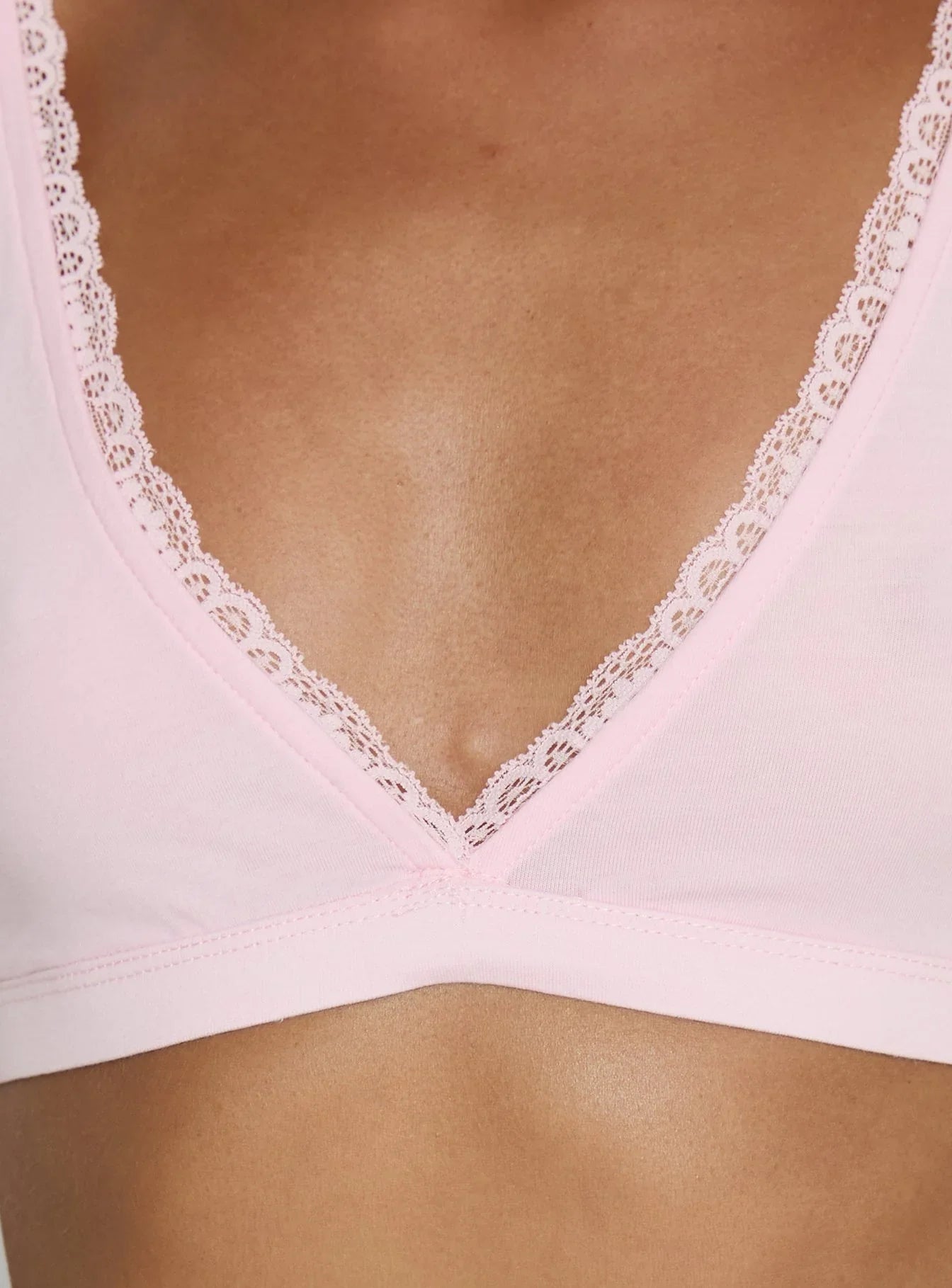 Flissie Plunge Lace Bralette Pink