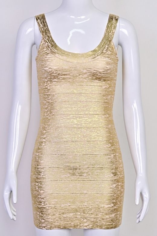 Cindy Bandage Mini Dress Silver