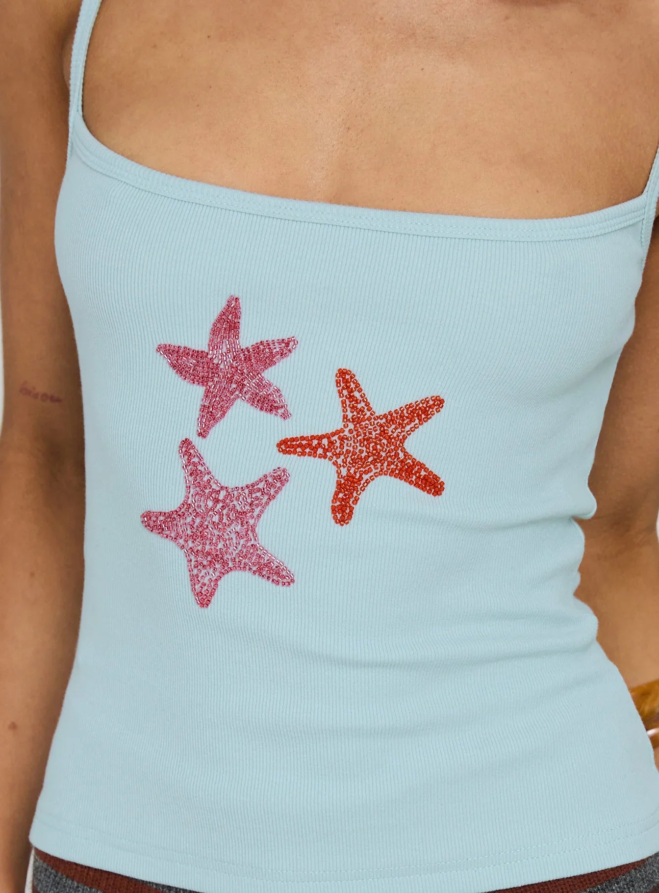 Sweetscape Bead Detail Top Star Blue