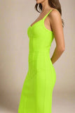 Pip Bandage Corset Dress Neon Green