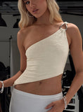 Toomba One Shoulder Top Ivory