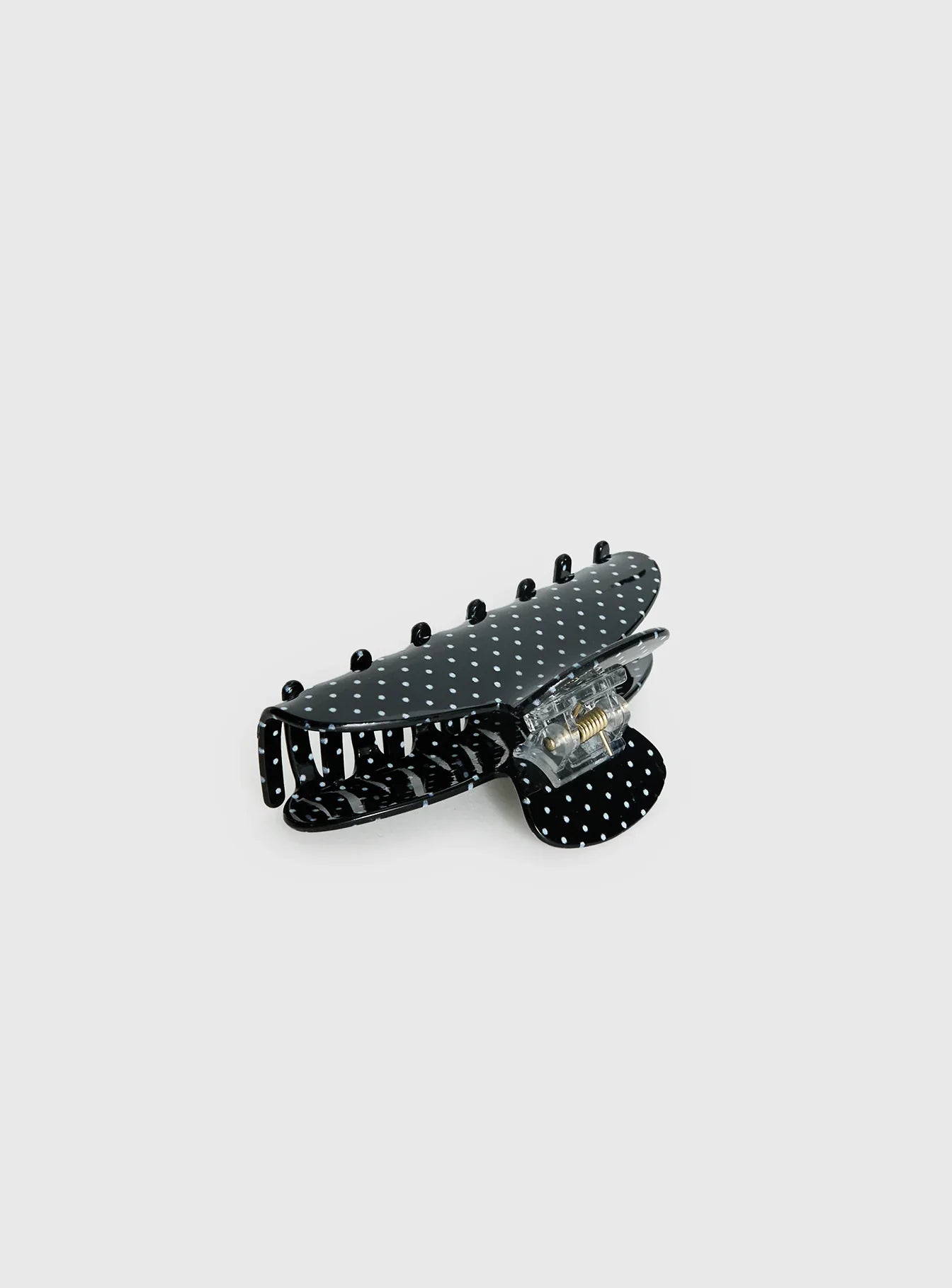 Parisse Claw Clip Black Polka