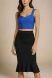 Jay Bandage Crop Top Royal Blue