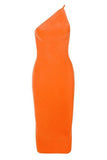Joi Bodycon Midi Dress Apricot Orange Sale