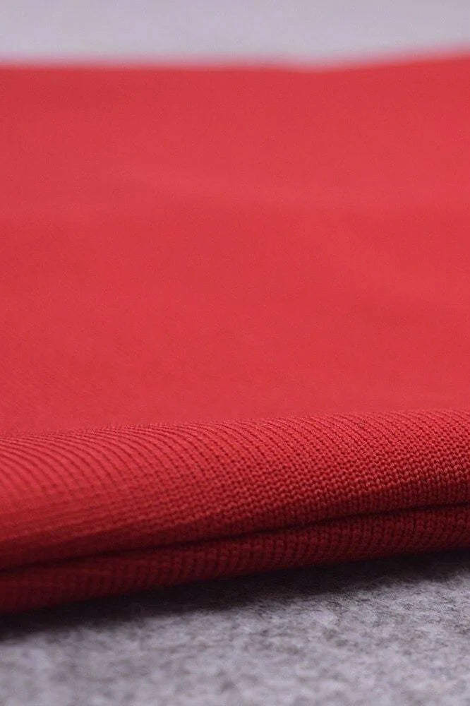 Blanche Bandage Midi Dress Lipstick Red Sale
