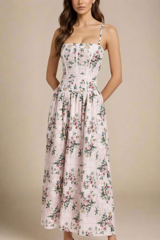 Tasmin Midi Dress Beige