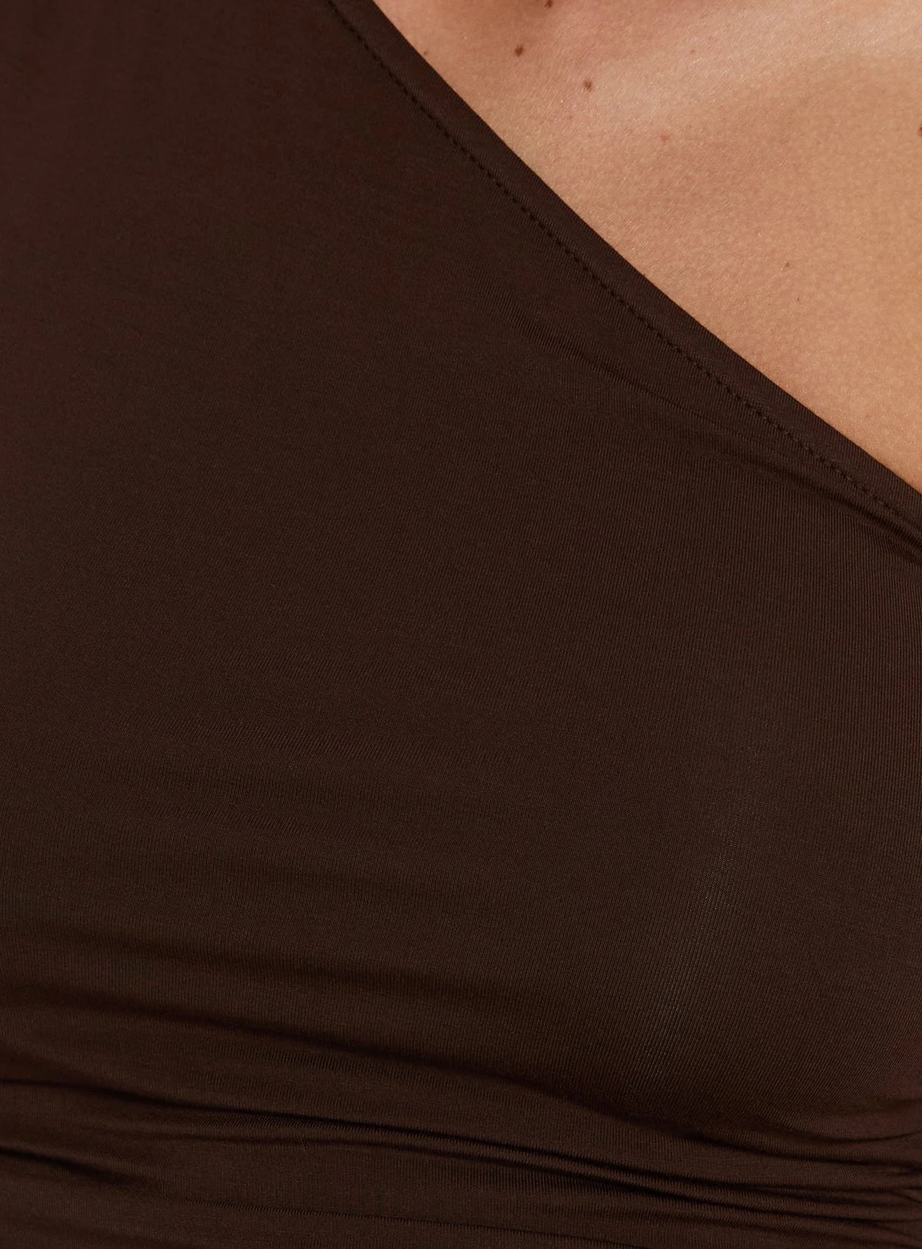 Majira One Shoulder Slouch Top Brown