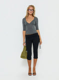Bailor Channel Waistband Capri Pants Black